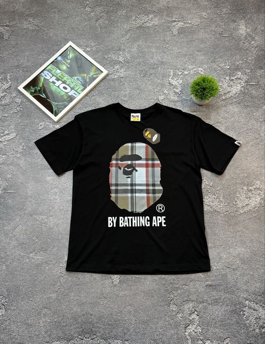 Футболка Bape x Burberry / футболка Бейп Барбері / футболка бейп барбери