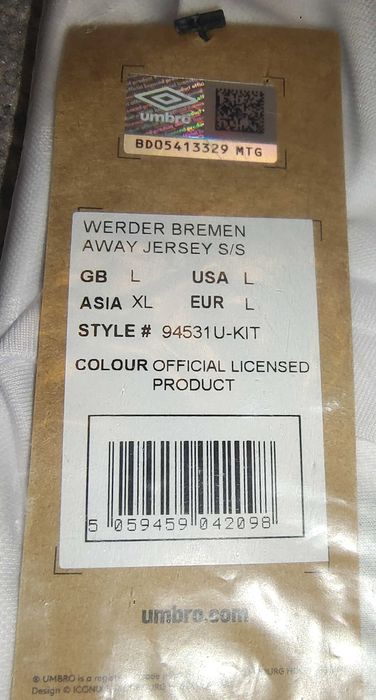 Koszulka Werder Bremen Away 2021 Umbro nowa