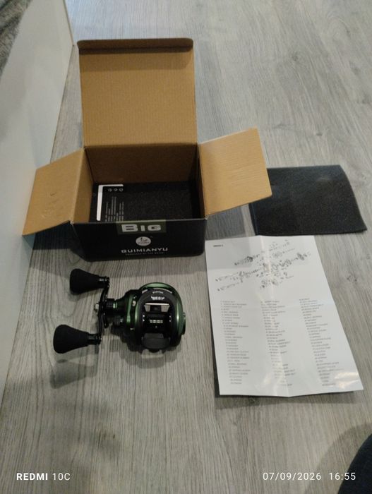 Carrete de pesca novo nunca usado