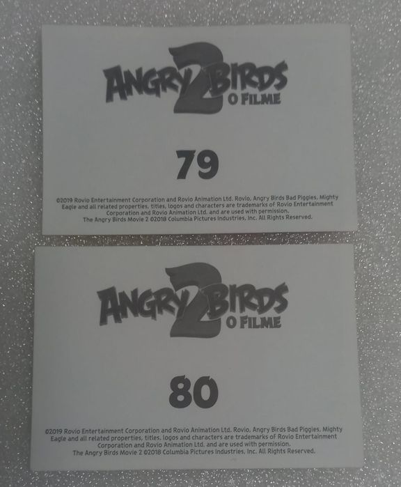 2 cromos Angry Birds 2 o filme