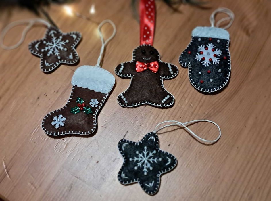 Ozdoby na choinkę, stroik handmade