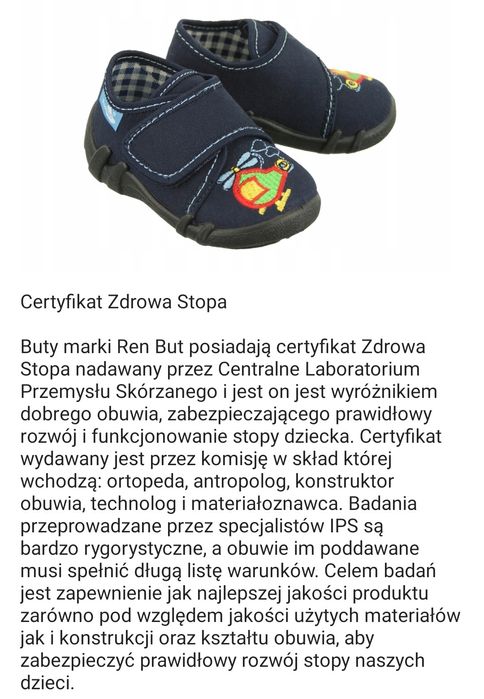 Kapcie/buciki REN BUT certyfikat Zdrowa Stopa