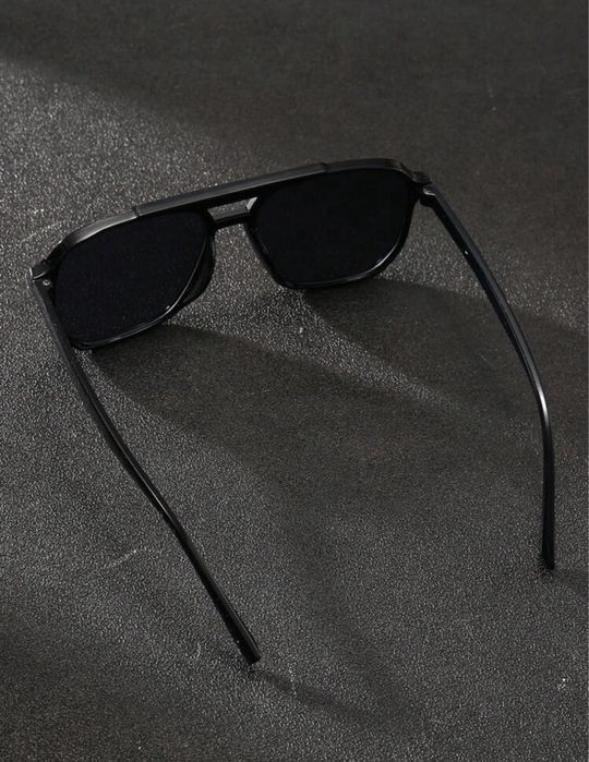 Nowe modne czarne uniseks okulary przeciwsłoneczne w ciemnych szkłach