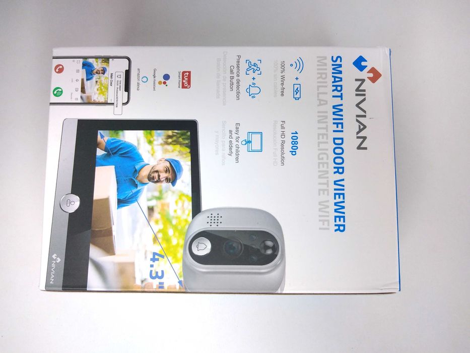 Wizjer do drzwi Kamera Cyfrowa NIVIAN-1080P, Czujnik Ruchu-NOWA!