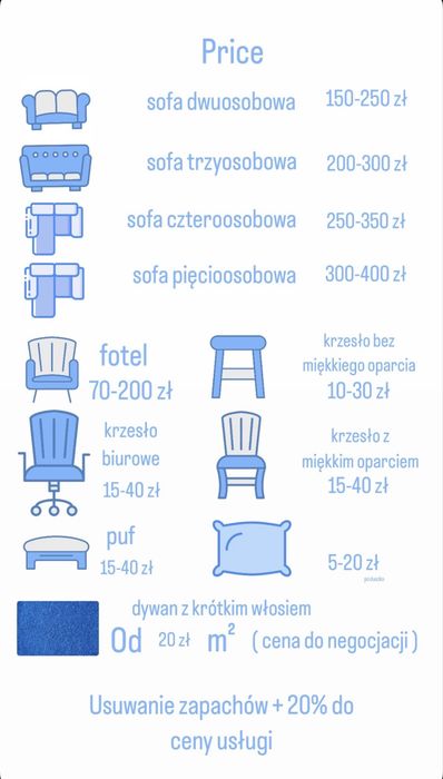 Pranie tapicerki meblowej i dywanów | Dojazd | Białystok