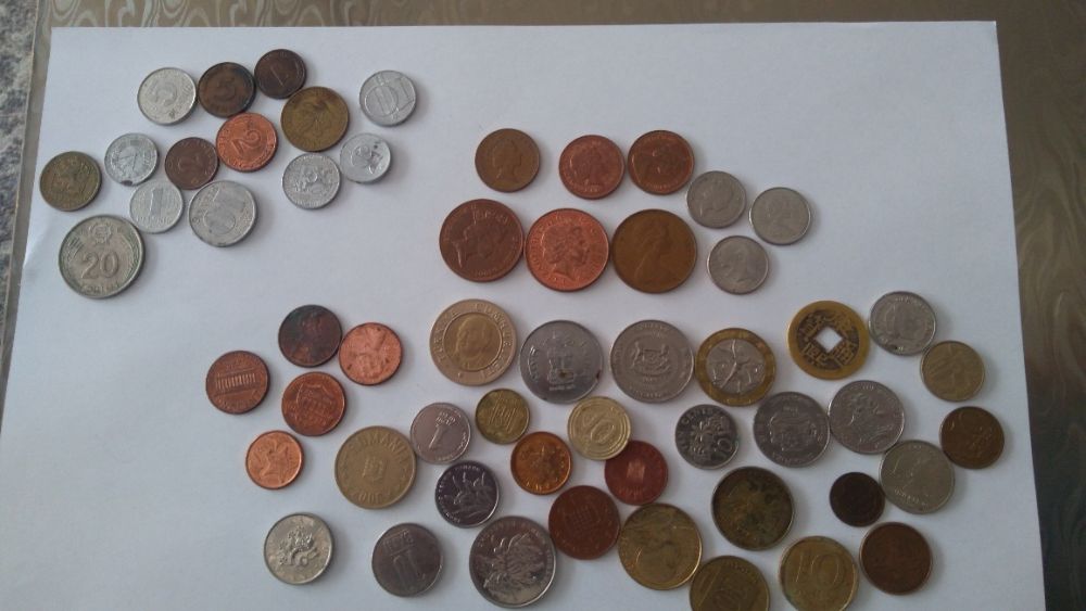 mix monet i byłe DDR, RFN, ZSRR, banknoty PRL, cccp