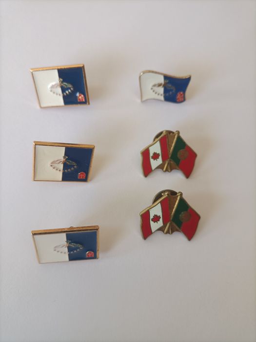 Pins coleção (Portugal+Canadá) e região autónoma dos Açores