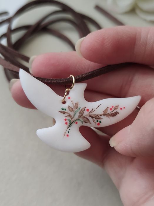 Пташка прикраси на шию, підвіска чокер голубка горлиця Ластівка