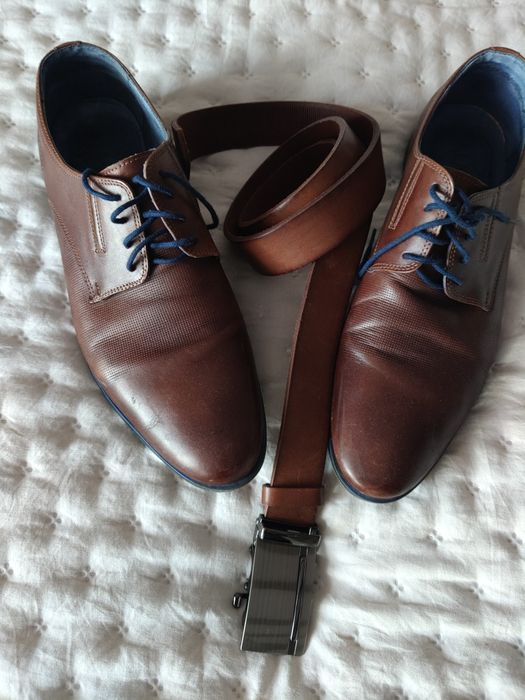 Buty eleganckie oraz pasek