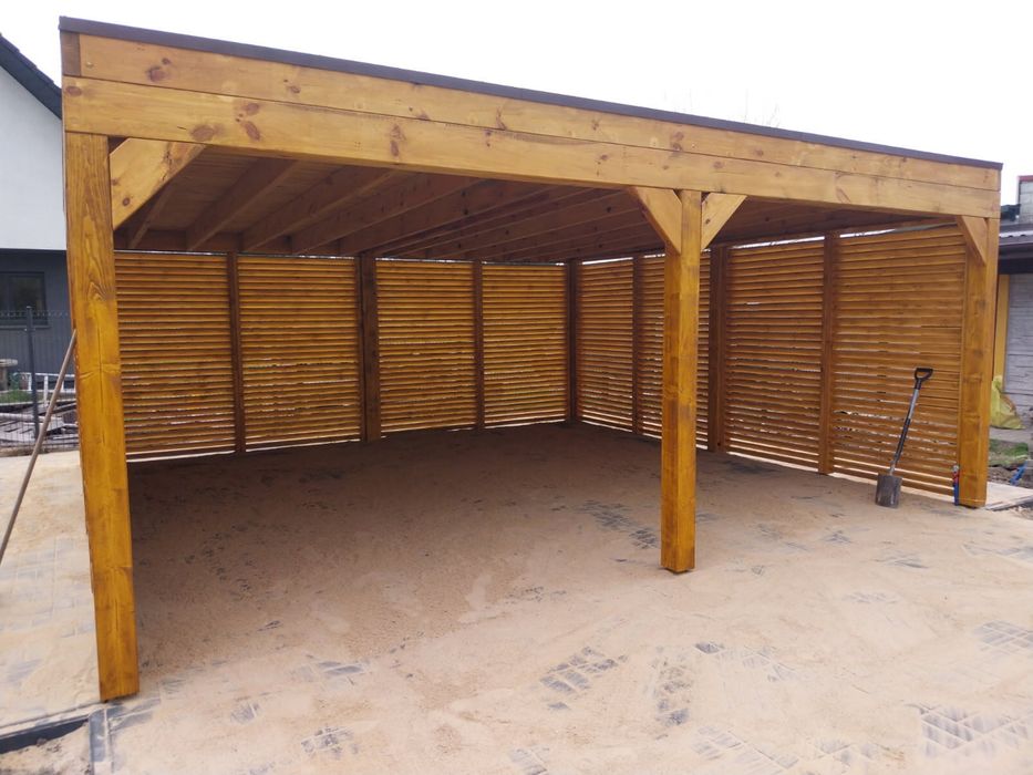 Wiata Garażowa Drewniana