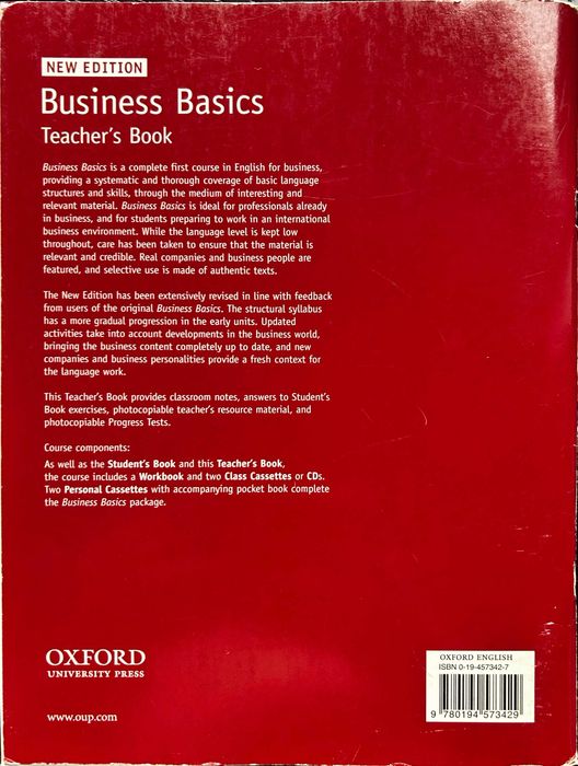 Podręcznik Business Basics NEW EDITION Teacher's Book