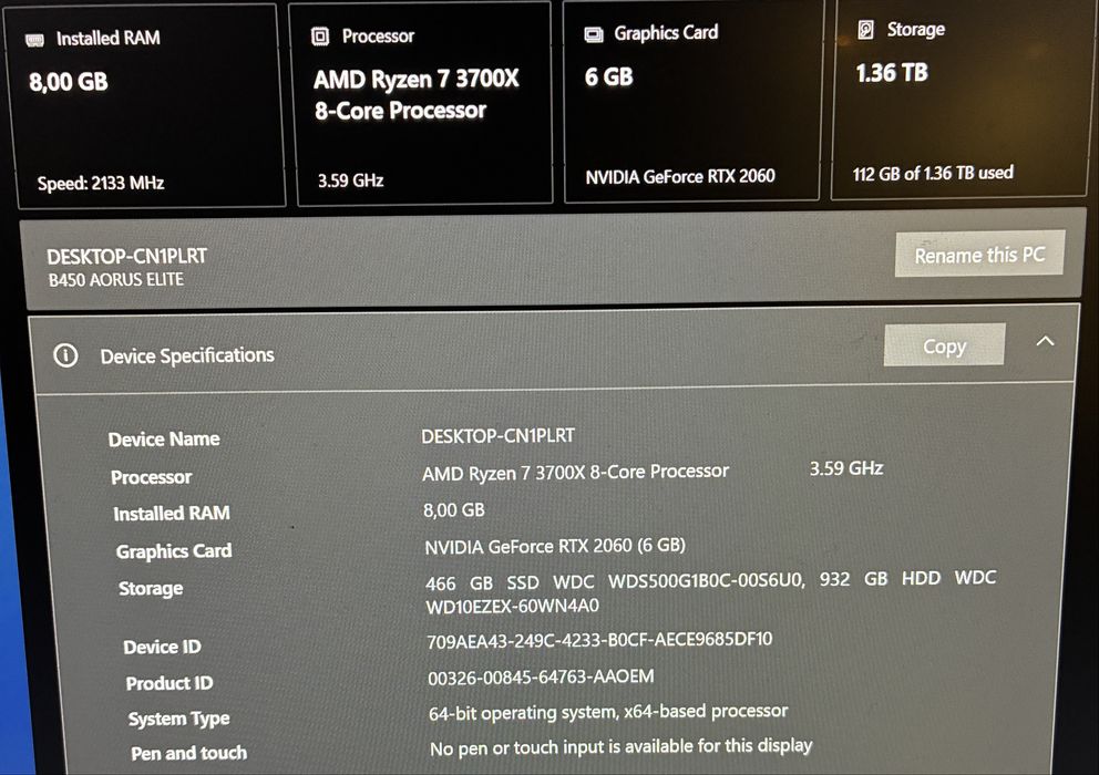 Desktop gaming RTX