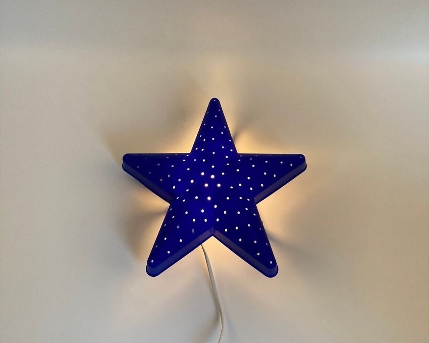 Candeeiro parede estrela azul Ikea