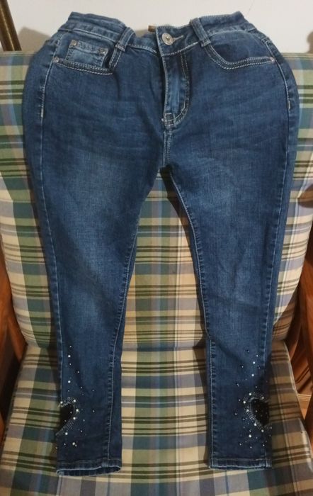 Calças de ganga azuis