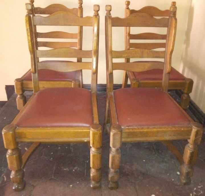 Zestaw krzeseł i foteli PRL