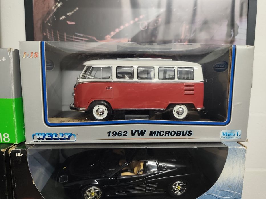 1/18 VW T1 pão de forma welly carro coleção miniatura