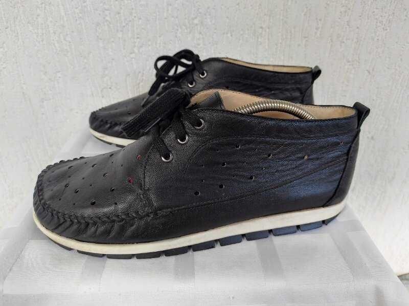 Брендовие кожанние полуботинки Helvesko swiss made р.42-43