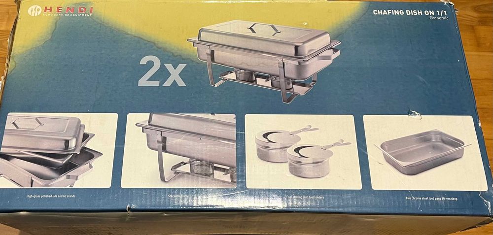 Podgrzewacz na pastę Hendi z pojemnikami jak nowy duży