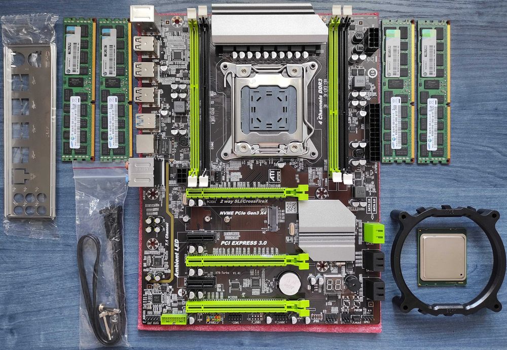 Комплект Kllisre X79 & Xeon E5-2650v2, 2670v2, 2680v2  & 16Gb