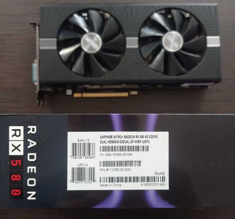 Відеокарта Sapphire Radeon RX 580 4GD5 NITRO+