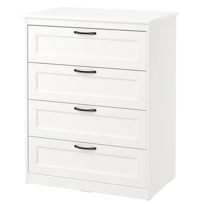 Ikea SONGESAND Komoda, 4 szuflady, biały, 82x104 cm