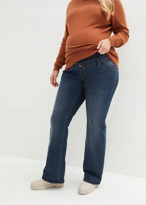 B.P.C spodnie ciążowe jeansy ocieplane bootcut ^46
