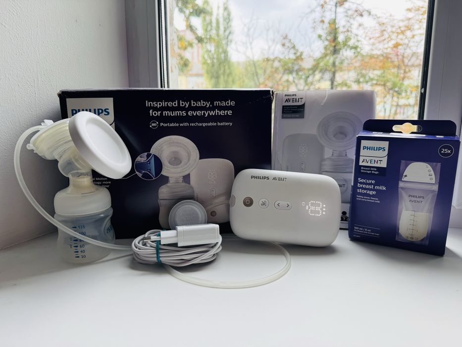 Портативний електричний одинарний молоковідсмоктувач Philips AVENT Premium.