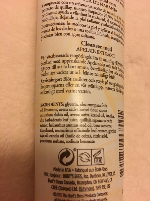 Bálsamo de limpeza de laranja Burt’s Bees