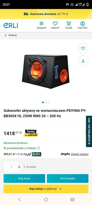 Subwoofer samochodowy