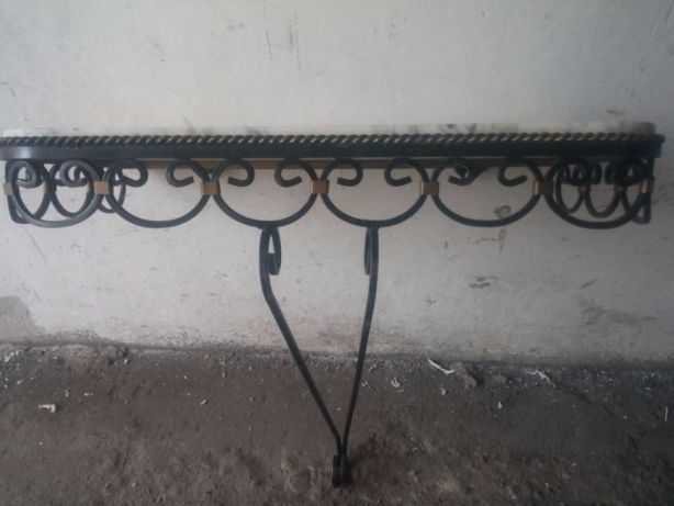 lustro ANTYK z podwieszaną konsolą marmurową Unikat!