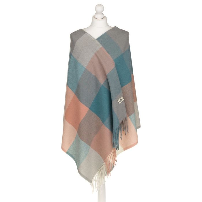 modny szalik damski w pastelową kratę - peterson