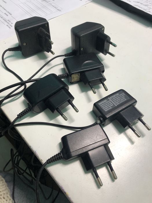 Conjunto 6 carregadores telemóveis