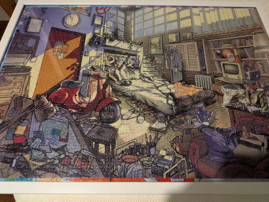 Puzzle já emoldurado de 1000 peças