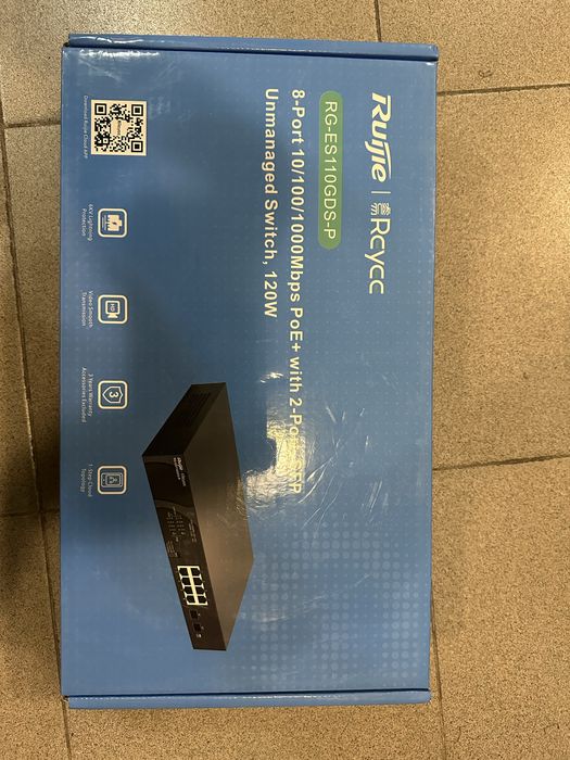 Комутатор 8 портів некерований Ruijie Reyee RG-ES110GDS-P PoE