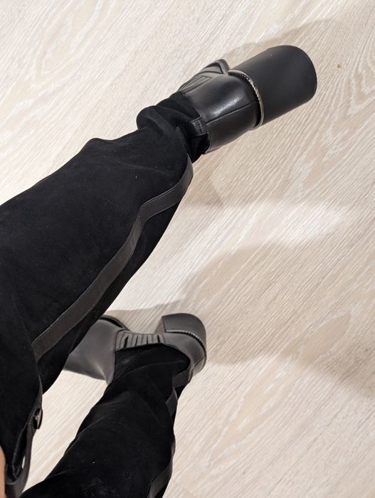 Сапоги ботфорты   низ натуральная кожа