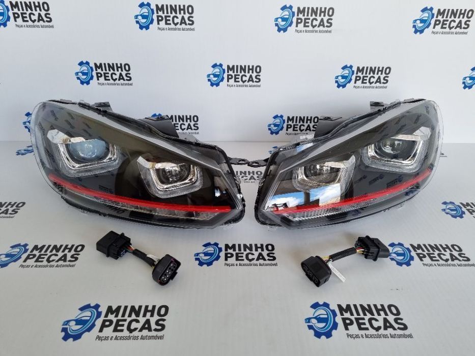 Faróis Golf 6 3D LED DRL U