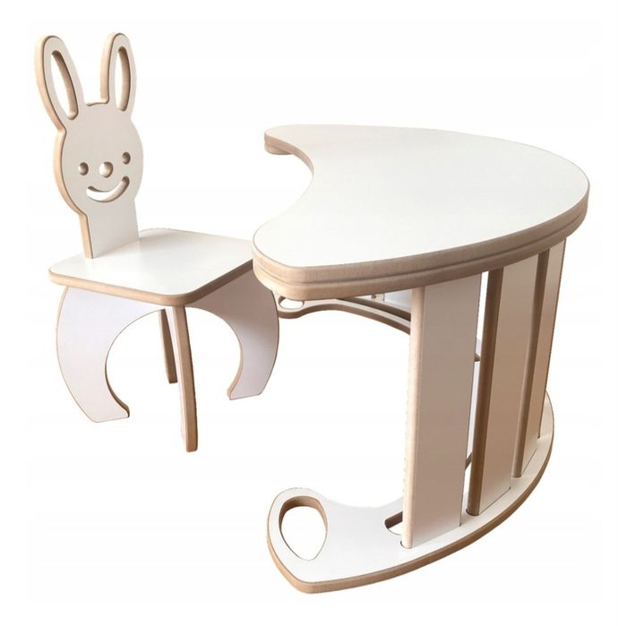 Bujak montessori + blat + krzesełko + zjeżdżalnia + poduszka