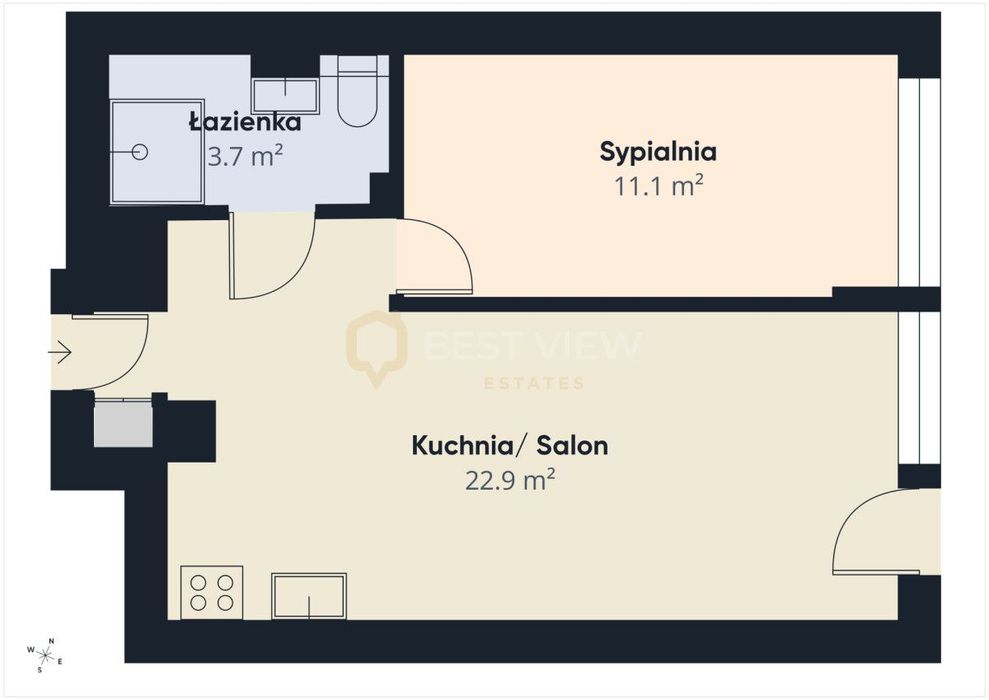 Centrum | 2-Pokoje | Śliska