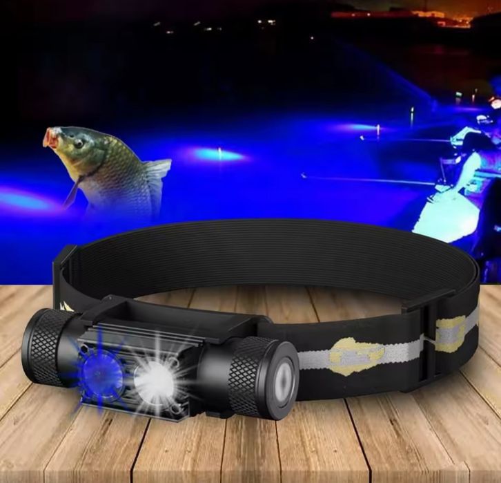 Фонарик с синім світлом для рибалок