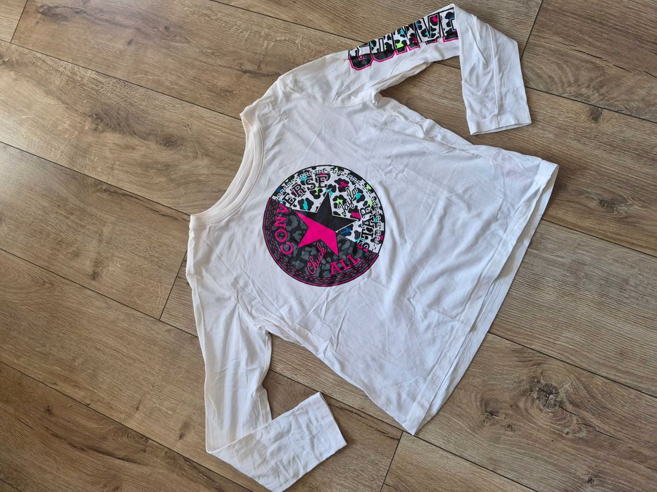 Prześliczna koszulka t-shirt longsleeve Converse stan nowa bez metkis