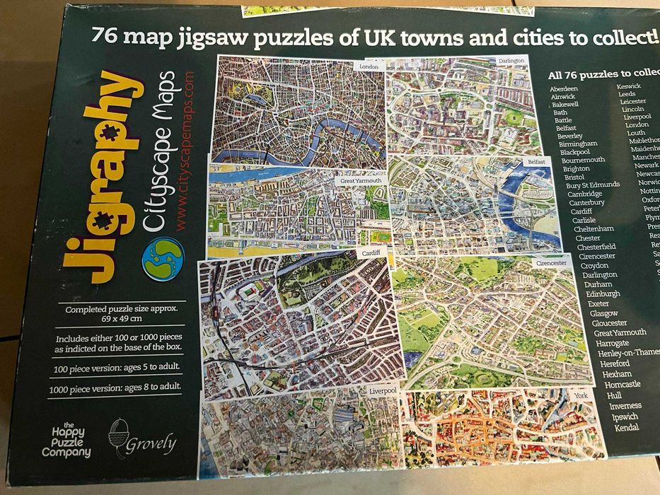 Puzzle Jigraphy Cityscape Maps Mapy miast 1000