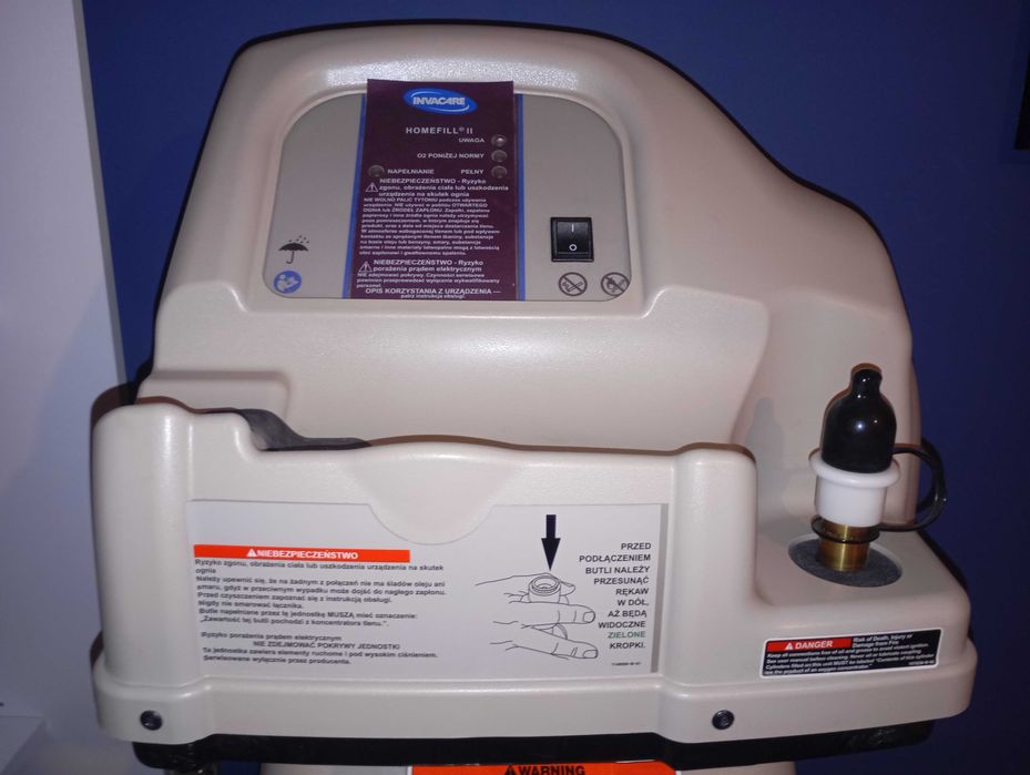 Stacja tlenowa do napełnenia butli Invacare HomeFill II + 2 butli