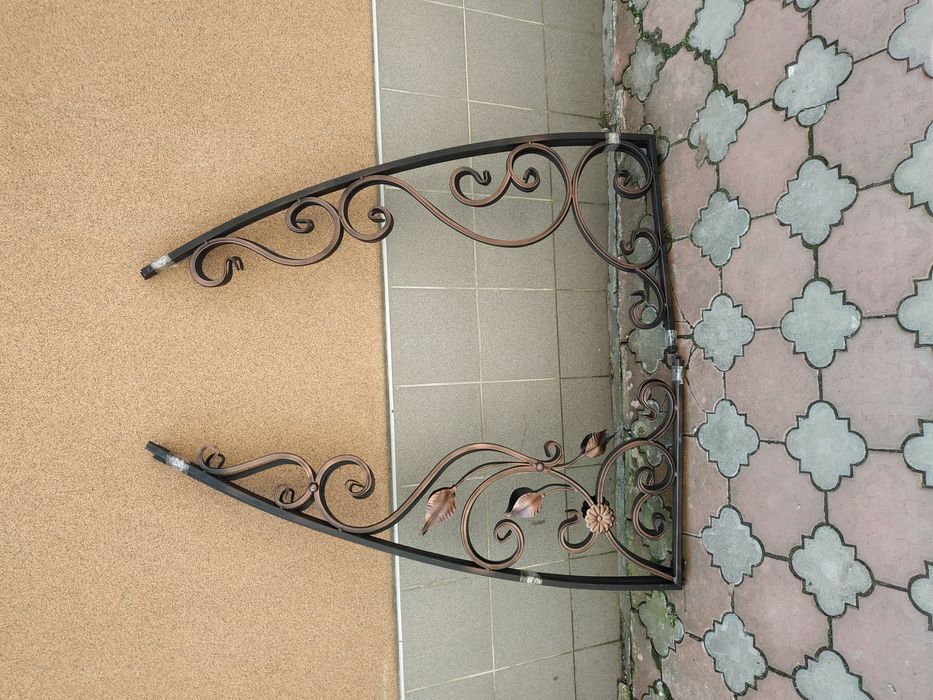 Боковини до козирка, кованка, Кованый козырек,боковушки козырька,навес