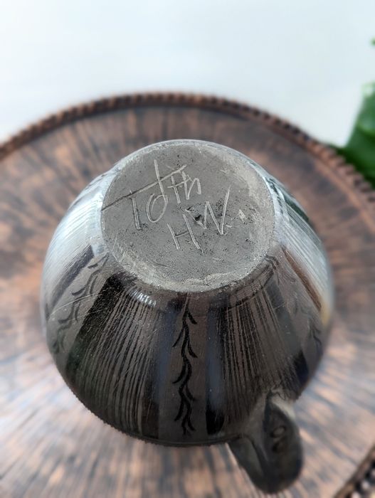 Wazon czarna ceramika