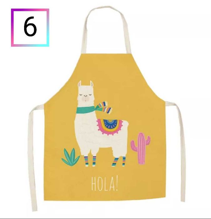 Fartuch kuchenny - motyw alpaka