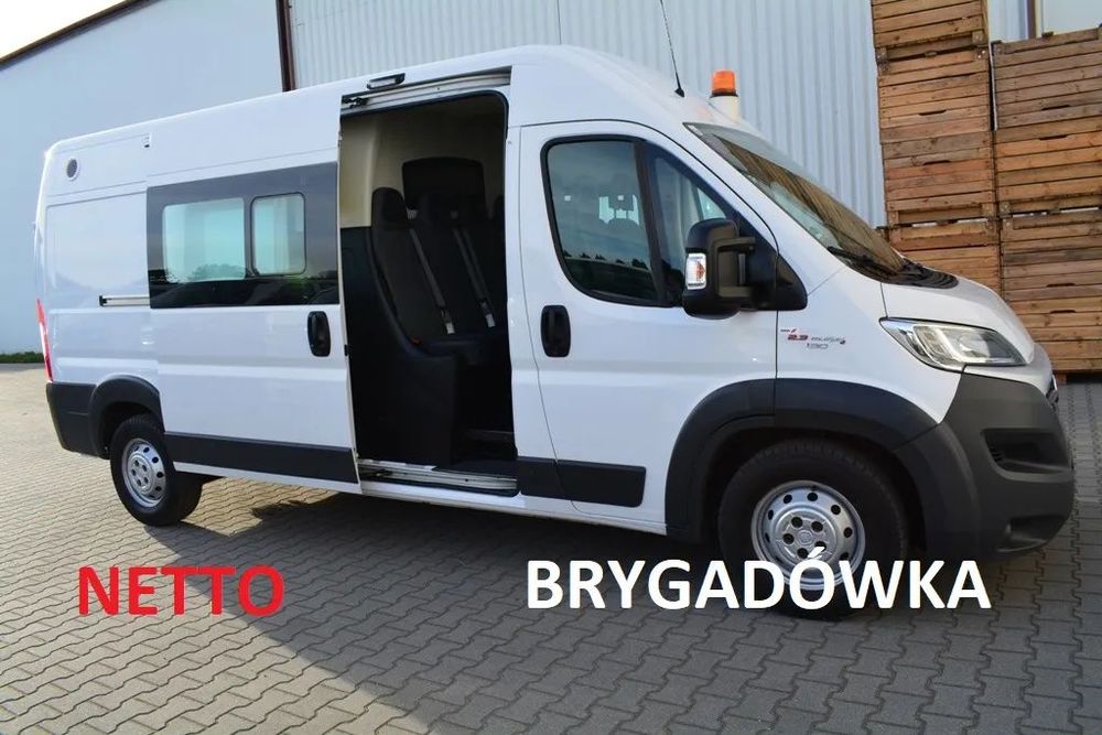 Fiat Ducato 2,3 MuliJet 130KM brygadówka 7-osobowa  MAXI L3  I-WŁ holenderka 7-osób długi wysoki KLIMA
