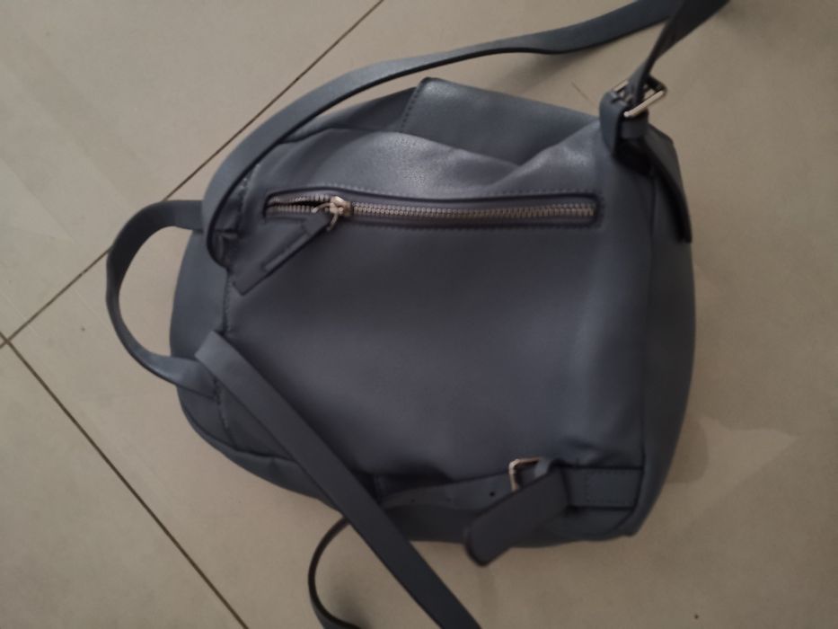 Mochila azul bebê passeio