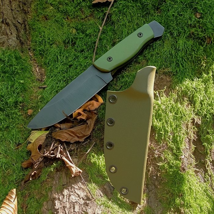 Camper Olive Nóż Ręcznie Robiony Custom Knifemaking Polska