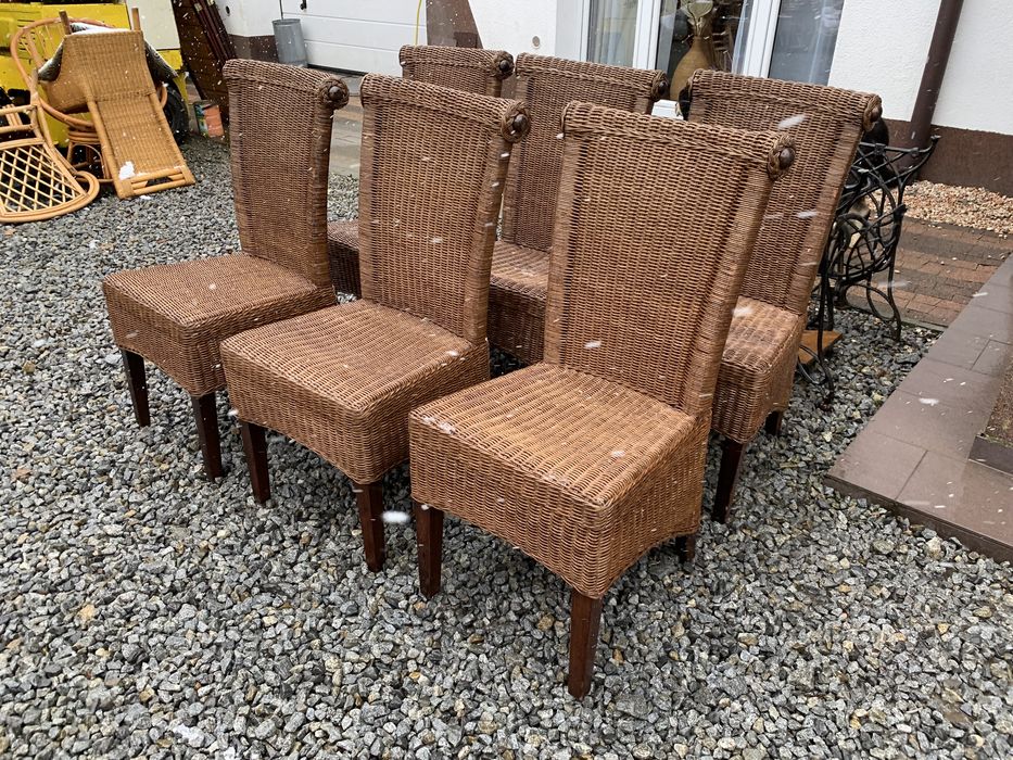 wygodne fotele rattanowe duże