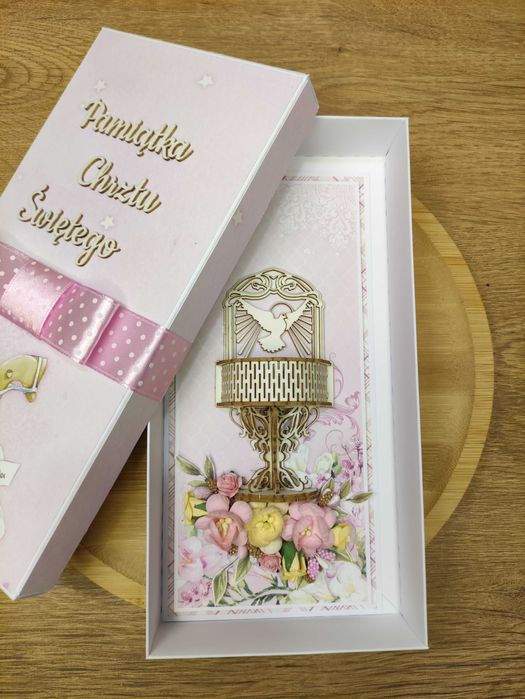 Pamiątka - Kartka na Chrzest w pudełku